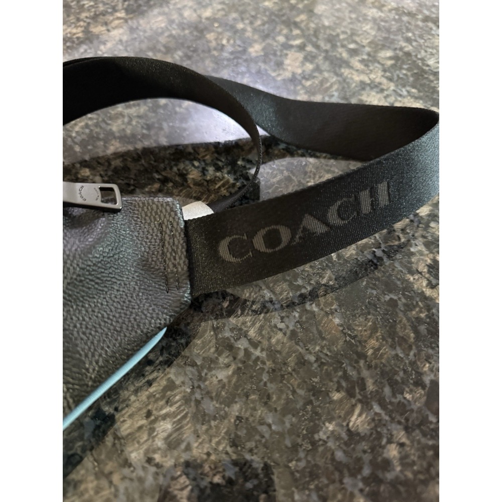 Coach Racer Small Belt Bag Blue And Black Leather $328 Satchel Purse - Picture 11 of 11